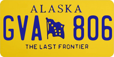 AK license plate GVA806