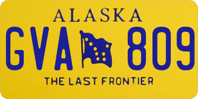 AK license plate GVA809