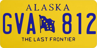 AK license plate GVA812