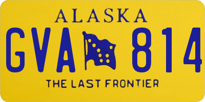 AK license plate GVA814
