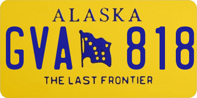 AK license plate GVA818