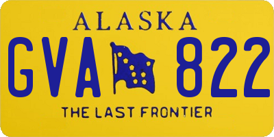 AK license plate GVA822