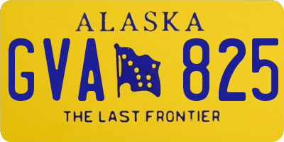 AK license plate GVA825