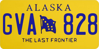 AK license plate GVA828