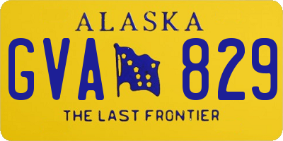 AK license plate GVA829