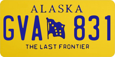 AK license plate GVA831