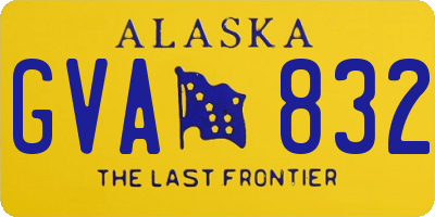 AK license plate GVA832