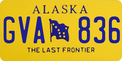 AK license plate GVA836