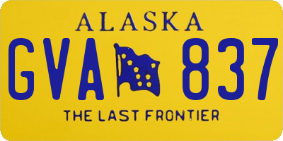 AK license plate GVA837