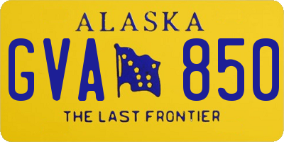 AK license plate GVA850