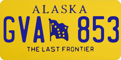 AK license plate GVA853