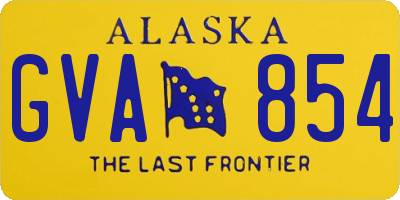 AK license plate GVA854