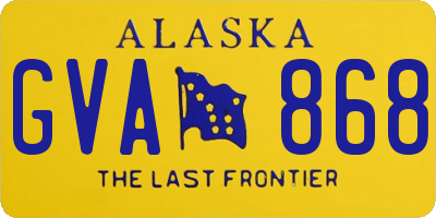 AK license plate GVA868