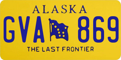 AK license plate GVA869