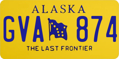 AK license plate GVA874