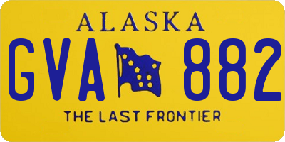 AK license plate GVA882