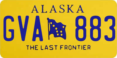 AK license plate GVA883