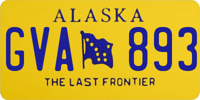 AK license plate GVA893
