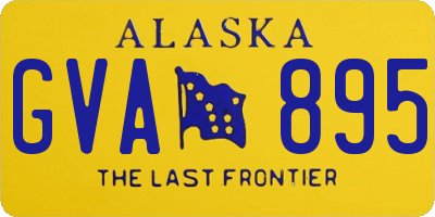 AK license plate GVA895