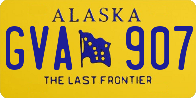 AK license plate GVA907