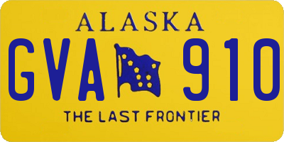 AK license plate GVA910