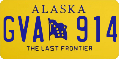 AK license plate GVA914