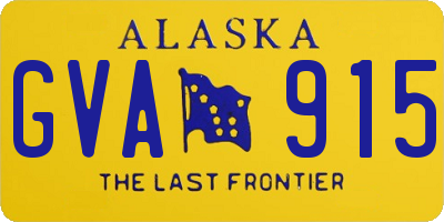 AK license plate GVA915