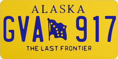 AK license plate GVA917