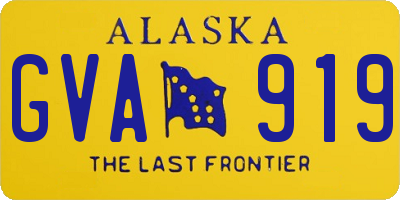 AK license plate GVA919