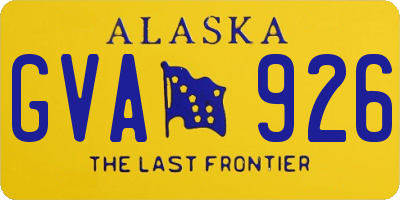 AK license plate GVA926