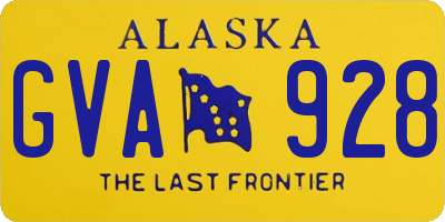 AK license plate GVA928