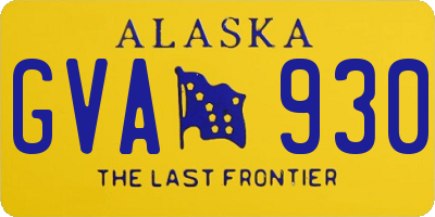 AK license plate GVA930