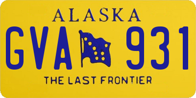 AK license plate GVA931