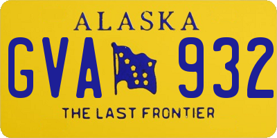 AK license plate GVA932