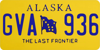 AK license plate GVA936