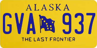 AK license plate GVA937