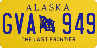 AK license plate GVA949