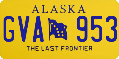 AK license plate GVA953