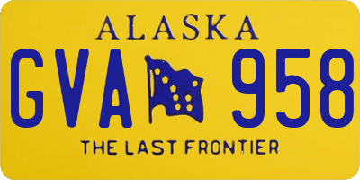 AK license plate GVA958