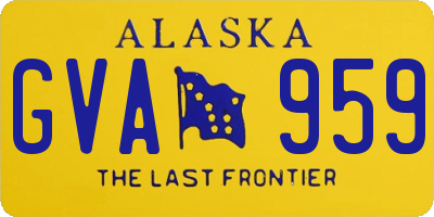 AK license plate GVA959