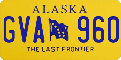 AK license plate GVA960