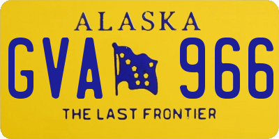 AK license plate GVA966