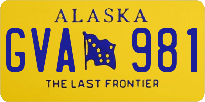 AK license plate GVA981