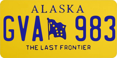 AK license plate GVA983