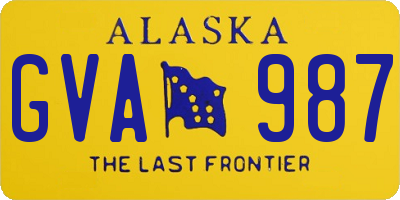 AK license plate GVA987