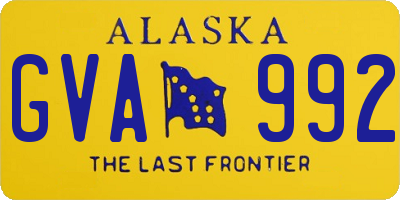 AK license plate GVA992