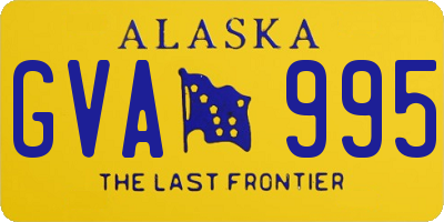 AK license plate GVA995