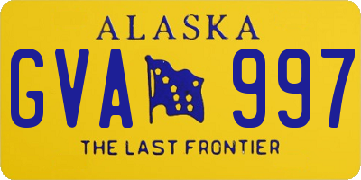 AK license plate GVA997