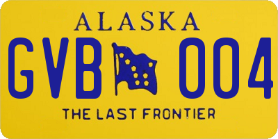 AK license plate GVB004