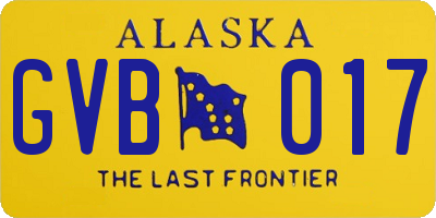 AK license plate GVB017